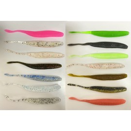 Orurdo qb100226l01n0 Worm Set, 4.7 inches (12 cm), 0.2 oz (12 cm), 0.2 oz (6 g), Single Color, 20 Pieces, 1 Bag Set, For Ajing and Meberling, Root Fish, Rockfish, Black Bass, Flounder, Magochi, L