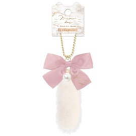 Coolia Key Chain & Mascot Myauday ST Ribbon Fur Charm, Pink 94326