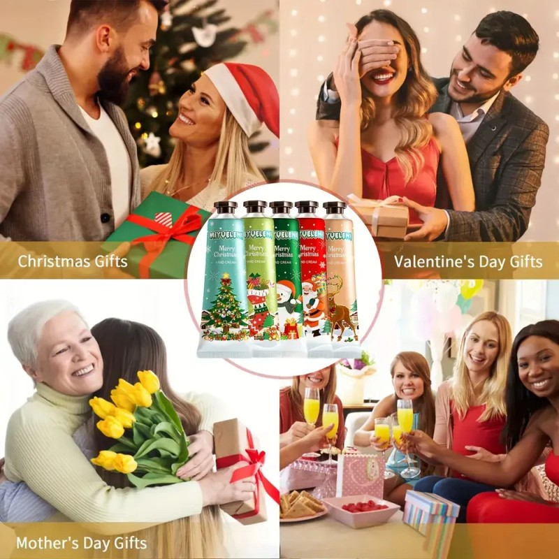 Bmgh Set 10 Cremas De Manos Navidad Hidratantes Viaje Y