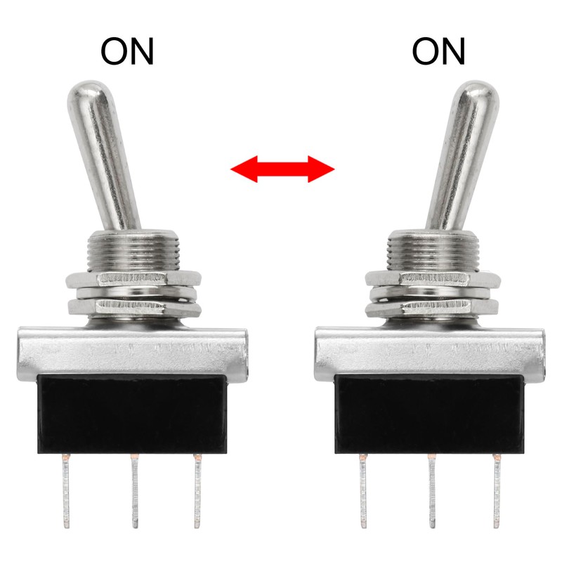 Heschen Metal Toggle Switch Flick Flip, KN3D-102, 12V 25A, ON/ON,