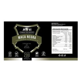 Envío Suplemento Maca Negra Premium 200 Cáps 500mg A4h