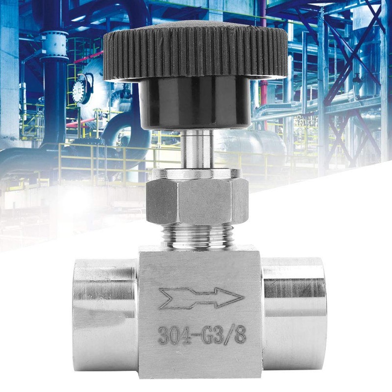 Fafeicy 3/8" Stainless Steel Flow Control Valve Throttle Valve Check