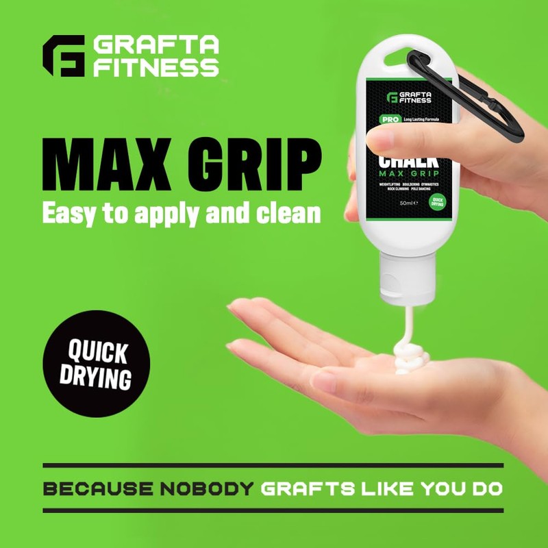 GRAFTA Fitness Pro Liquid Chalk for Weightlifting, Climbing, Gymnastics &