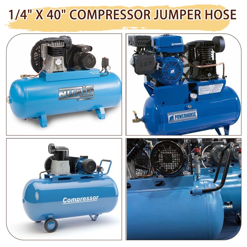 1/4" x 40" Compressor Jumper Hose (1/4" NPT Connector x