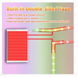 NBBUFF Led Lights for Bedroom 50ft (1 Roll), Color Changing RGB Led Strip Lights with 60 Keys Remote and App Control, Music Sync Led Lights for Room Kitchen Party Home Decor | NBBUFF