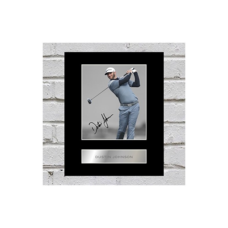 Dustin Johnson Signed Mounted Photo Display #2