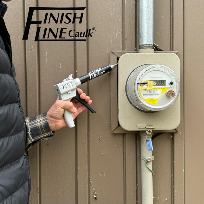 Finish Line Caulk Acrylic Urethane Elastomeric Sealant and Precision Hand