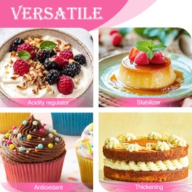 6oz Calcium Lactate Powder, 100% Pure Food Grade Calcium Lactate, Non-GMO, Neutralizes Food Acidity, Keeps Food Fresh, Ideal for Dairy, Breads, Pastries and Ice Cream, Caviar Spheres Making