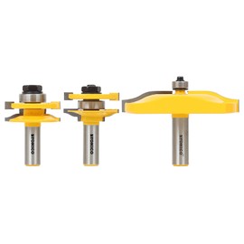Yonico Raised Panel Cabinet Door Rail and Stile Router Bits Set 3 Bit Ogee 1/2-Inch Shank 12335