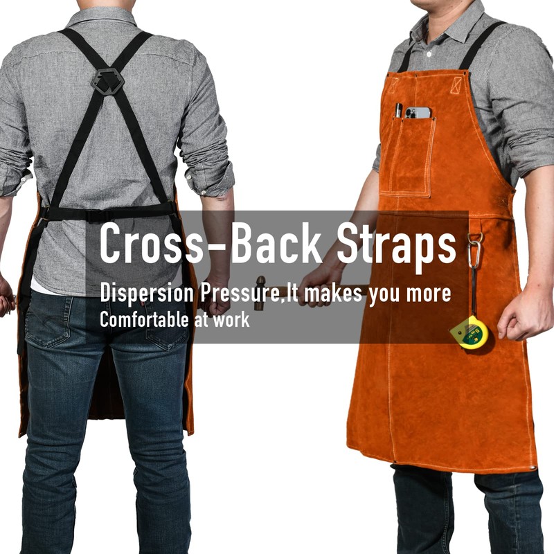Leather Welding Work Apron - Heat Resistant & Flame Resistant