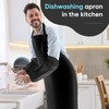 Waterproof Apron 43in PU Leather Heavy Duty for Gardening, Dishwashing,
