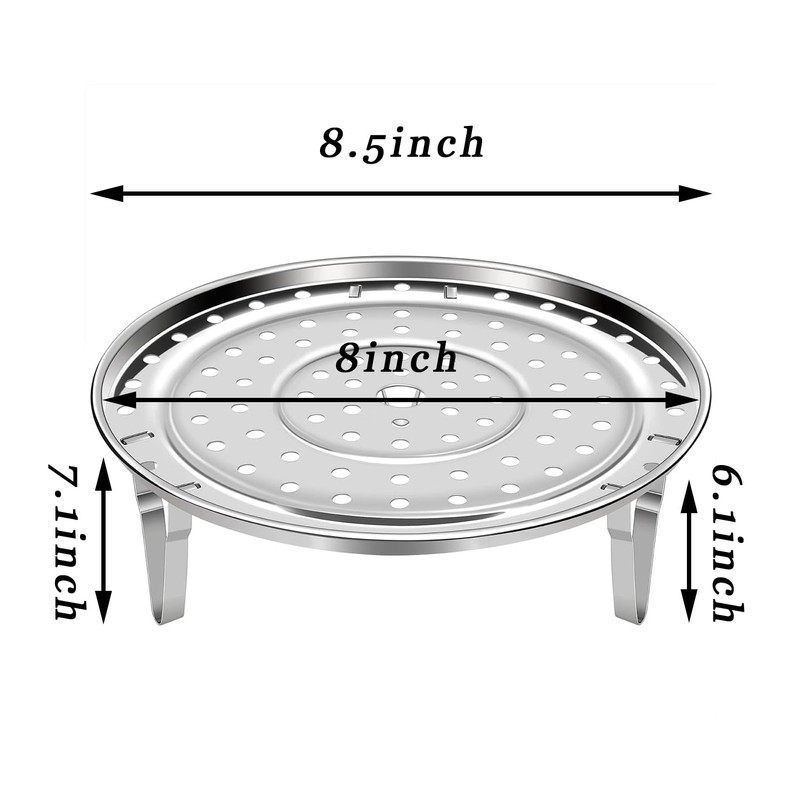 Steamer Rack for Cooking,18/8 Stainless Steel Steaming Rack,8.7 Inch Steam