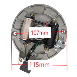 RedCap 2 Coil Stator Ignition Magneto Plate with 5 Wires Plug Compatible with 4 Stroke DB 007 DB X5 X7 X18 DB-34 DB-21 JH70 50cc-125cc Apollo Dirt Pit Bike Taotao Kazuma SSR Baja ATV Quad Go-Kart