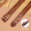 JASGOOD Men's Western Leather Belt Strap without Buckle Cowboy Belt