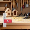 Red Combination Square Set Woodworking Joinery Measuring Ruler Carpenter Tools