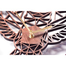 Owl Clock - Geometric Wooden Owl Clock - Owl. Perfect for Owl lovers. Ideal gift for Owl obsessives. Owl gift. Owl lovers gift. Owl obsessed