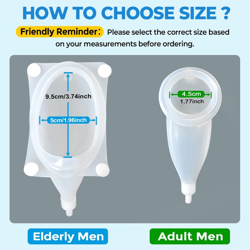 Catheter for Men, Urine Collection Bag for Elderly Men Male