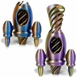Yueser Impossible Cone, 2 Stück 3D Printed Raketen Spirale Anti Stress Spielzeug Fidget Toys Adhs Sensorik Spielzeug Physik Spiral Cone Fidget Toy für Stressabbau Coole für Kinder Erwachsene Geschenk