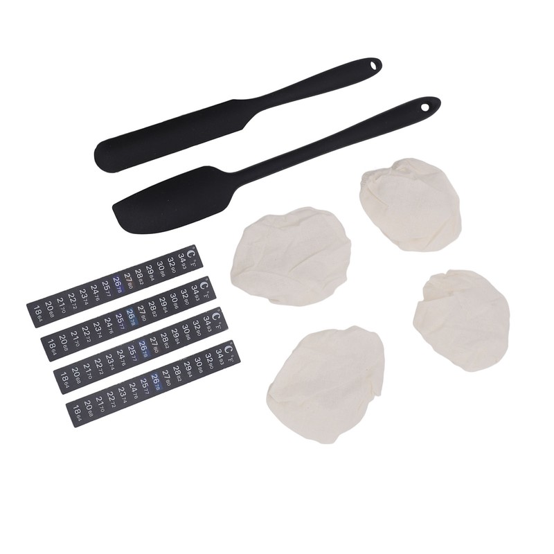 Sourdough Starter Set with Thermometer Strip Cloth Cover Efficient Bread