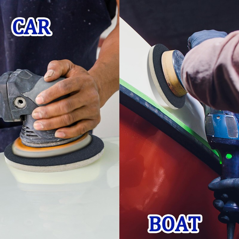 Lanties 10 Pcs 5 Inch Wool Polishing Pads, Wool Felt