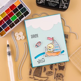 BAOFALI 40Pcs/Set Gliders for Slider Cards Rotating Roating and Sliding Gliders with Double Sided Adhesive Circles for Card Making DIY Scrapbooking Arts Tools（Excluding Cutting Dies）