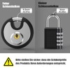 Diyife Round Shackle Lock with 9.5 mm Shackle Thickness, Weatherproof