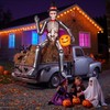 14FT Halloween Inflatable Sitting Skeleton Decorations Outdoor