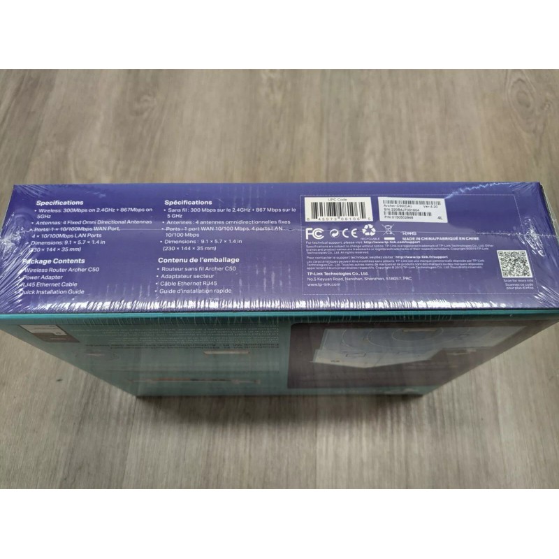 TP-LINK Archer C50 AC1200 Wireless Dual Band Router brand new