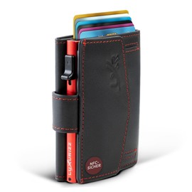 Luxurizz Smart Wallet, Red/black, Minimalist