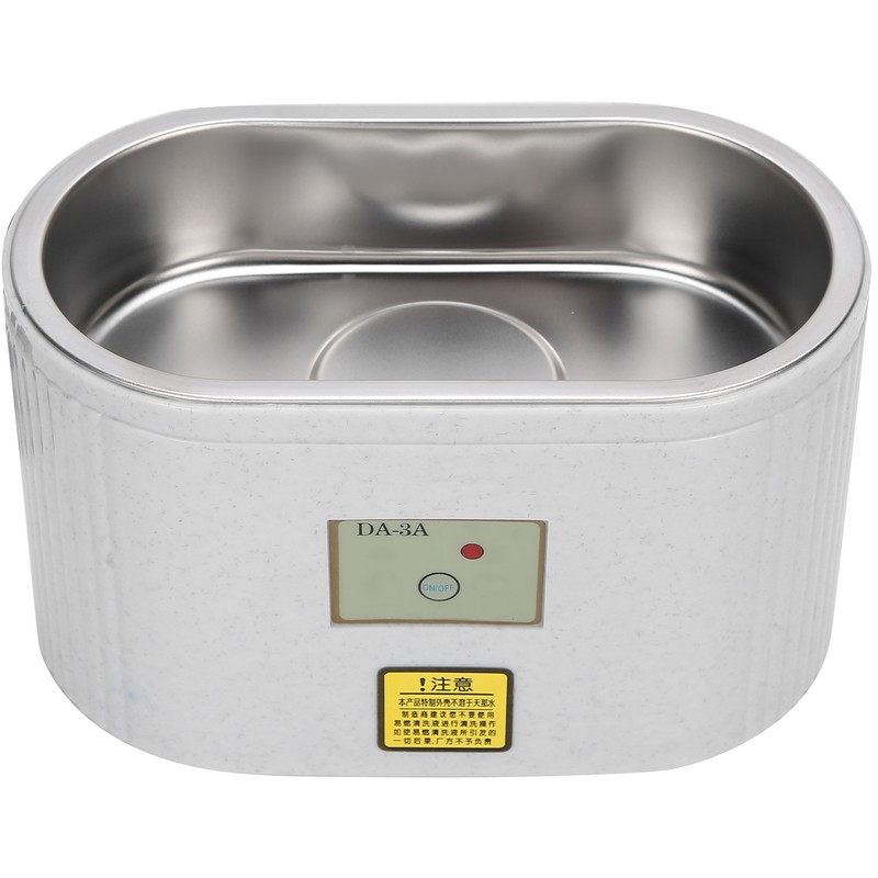600ml Mini Ultrasonic Denture Cleaner Jewelry Eyeglasses Stainless Steel Cleaning
