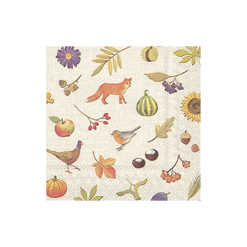 IHR Cocktail Napkins 3 Ply 5" x 5" Small Linen