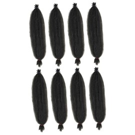 Vaguelly 8Pcs Synthetic Twisted Wig Extensions for Women Long Curly Afro Braiding Hair Easy to Install Wavy Style for Daily Wear or Special Occasions