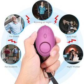 Safety Keychain Set for Women, 9 Pcs Safety Keychain Accessories, Self Defense Keychain Set for Girls with Safe Sound Personal Alarm, Bottle Opener, Lipstick Holder and Bracelet