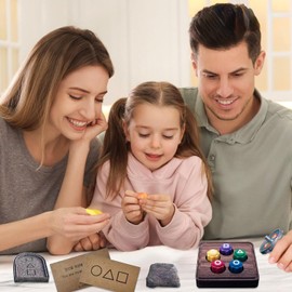Korean Traditional Play Game Set,Juego de Captura de Piedra,Juego de guijarros de Piedra,Juguete de Entrenamiento de coordinación Ojo-Mano,Juego de Azulejos de Juego de Captura de Piedra (Estilo A)
