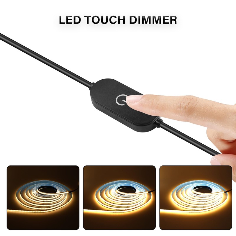 GINTOOYUN LED Touch Inline Dimmer Switch 5V 3A USB Male