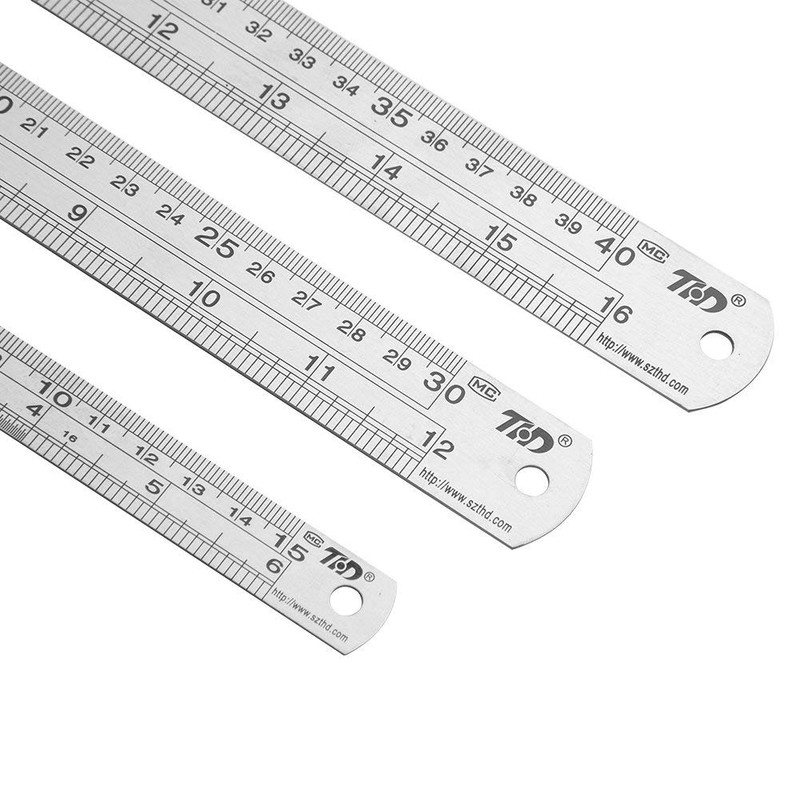 ZZTX Metal Straight Edge Ruler Set - Stainless Steel 6