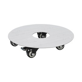 12” Metal Plant Caddy with Wheels Heavy Duty, Rolling Plant Stand Plant Dolly Rollers Cart with Wheels Large Potted Plant Mover Indoor Outdoor, 470lbs Capacity, 304 Stainless Steel (12 inch with hole)