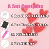 24Pcs Short Square Press on Nails Valentines Day Fake Nails