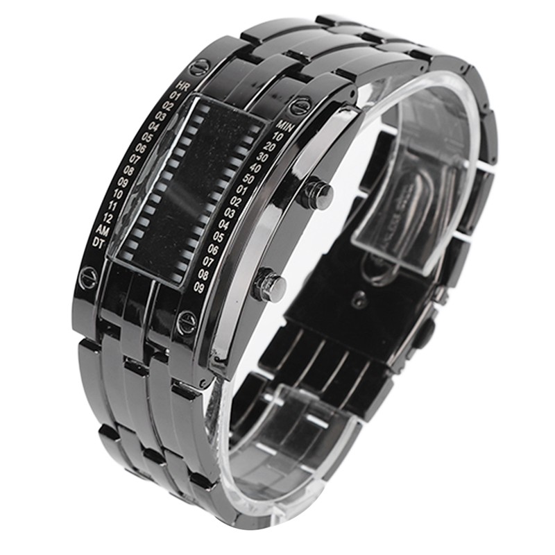 Men's Watch Fashion Exquisite Waterproof Alloy Men's LED Watch with