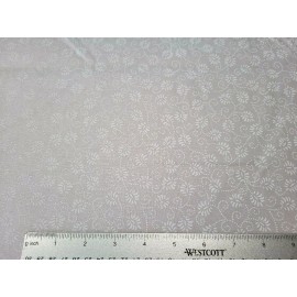 Wilmington Prints Essentials Dancing Buds Floral Scroll Light Taupish Gray BTY