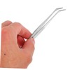 Operitacx 4Pcs Precision Static Stainless Steel Tweezers Industrial Angled Tine