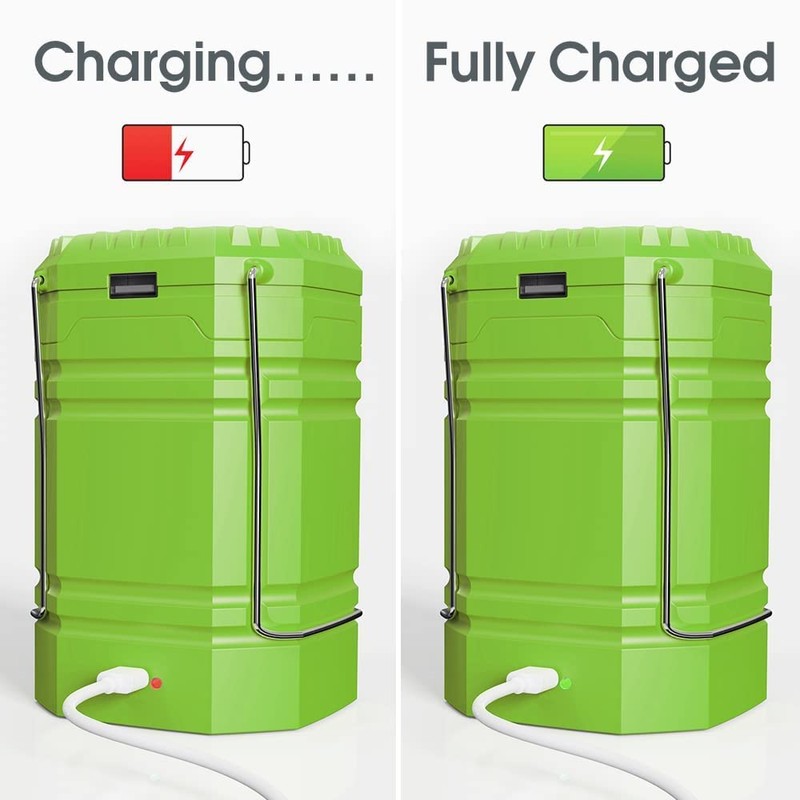 Solar Camping Lantern, Ultra Bright Collapsible Hand Crank LED Flashlight,