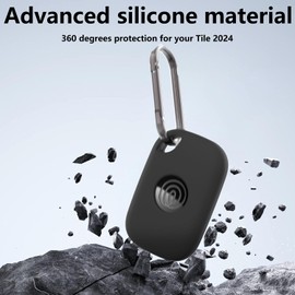 Feigand 4 Pack Case for Tile Pro 2024, Soft Silicone Holder Anti-Scratch Finder Protective Cover with Carabiner Accessories (Black+White+Purlple+Pink)