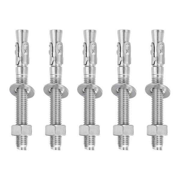sourcing map 5 Pcs Wedge Anchors, 1/2"" x 4-1/2" Stainless