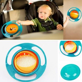 Demoyaya Gyro Bowl, Children Baby Kids Bowl, 360 Degree Rotation Spill Resistant Gyro Magic Bowl with Lid, Toddler Bowl Spill Proof for Toddlers