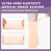TEAWOO 5 Pairs Silicone Socks for Dry Cracked Feet, Silicone