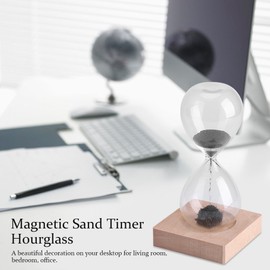 Magnetic Sand Timer Sand Timer, Classic Glass Sand Timer with Magnetic Twist, Funny Office Desk Decoration Display