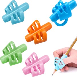 10 Stück Bleistifte Griffe Kinder, Generic Stiftehalter Silikon Ergonomische Bleistifthalter, Mehrfarbig Schreibhilfe für Stift, Schreiben Haltungskorrektur Werkzeug für Bleistifte