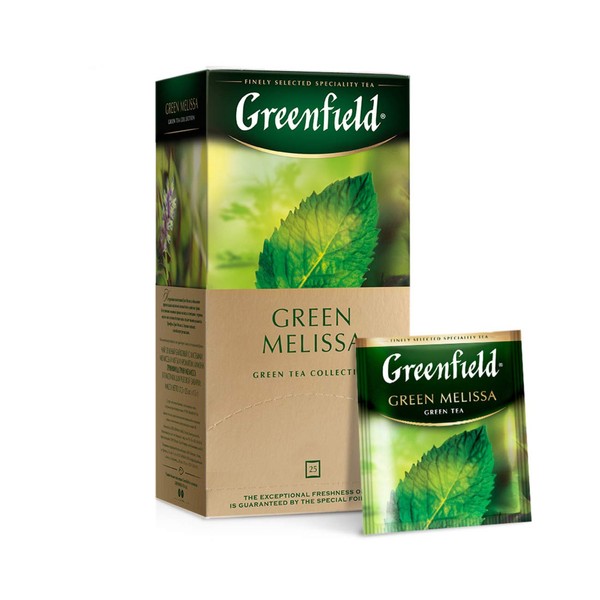 Greenfield Green Melissa Green Tea Fruit & Herbal Collection 25 Teabags The Execptional Freshness Of Tea Is Guranteed By The Special Foil Sachet
