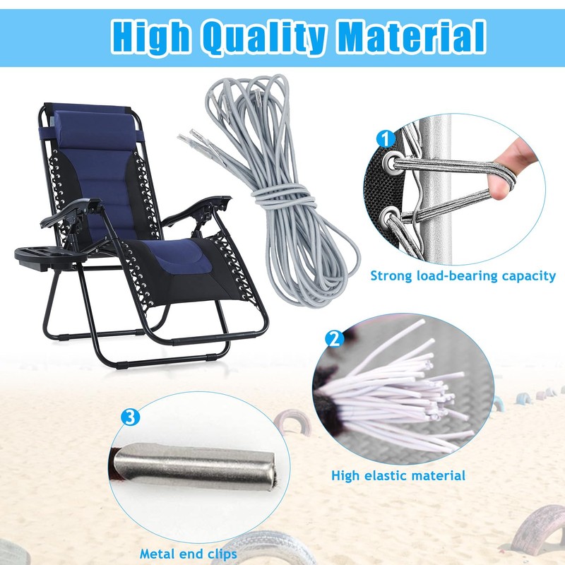 Ostlttyn Zero Gravity Chair Replacement Cord, 4 Pcs Durable Bungee